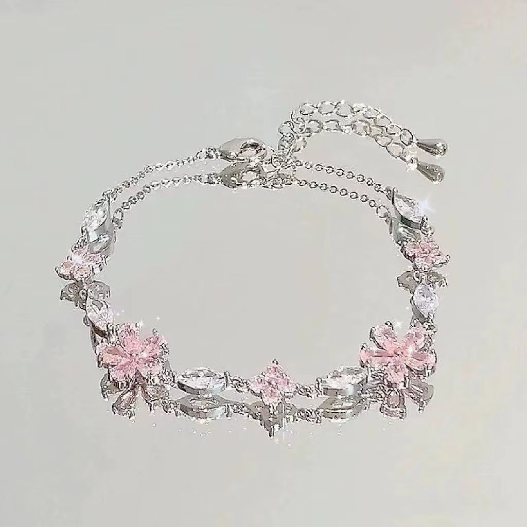 Bracelet Sparkling Zircon Flower Bracelet