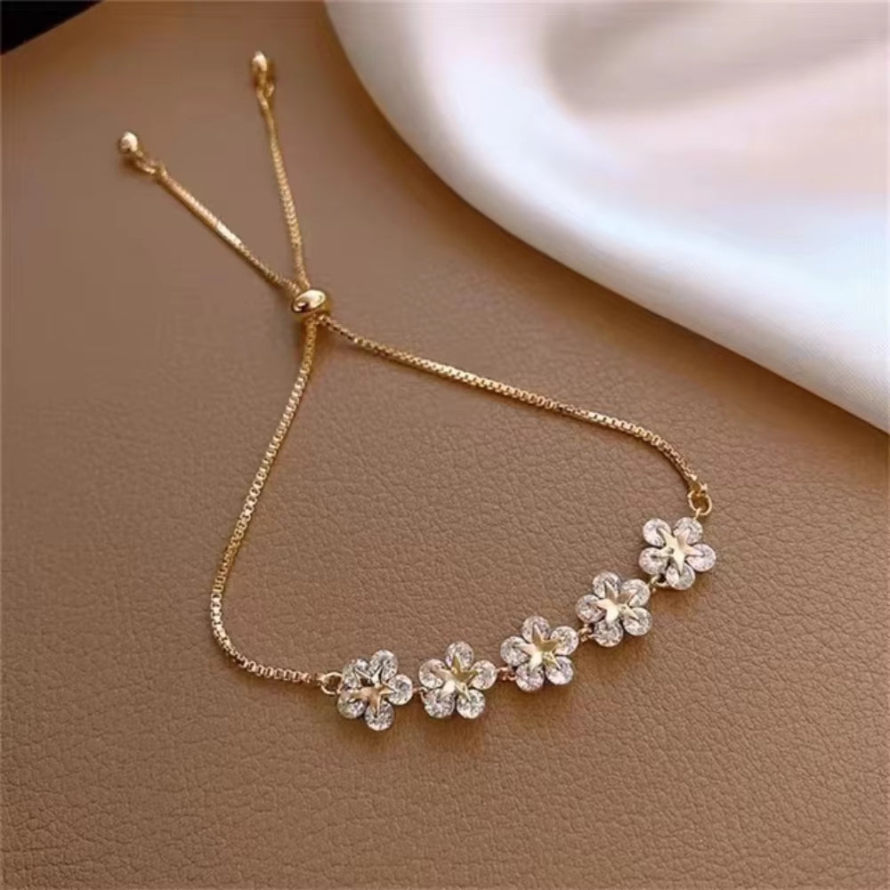 Bracelet Sparkling Zircon Flower Bracelet