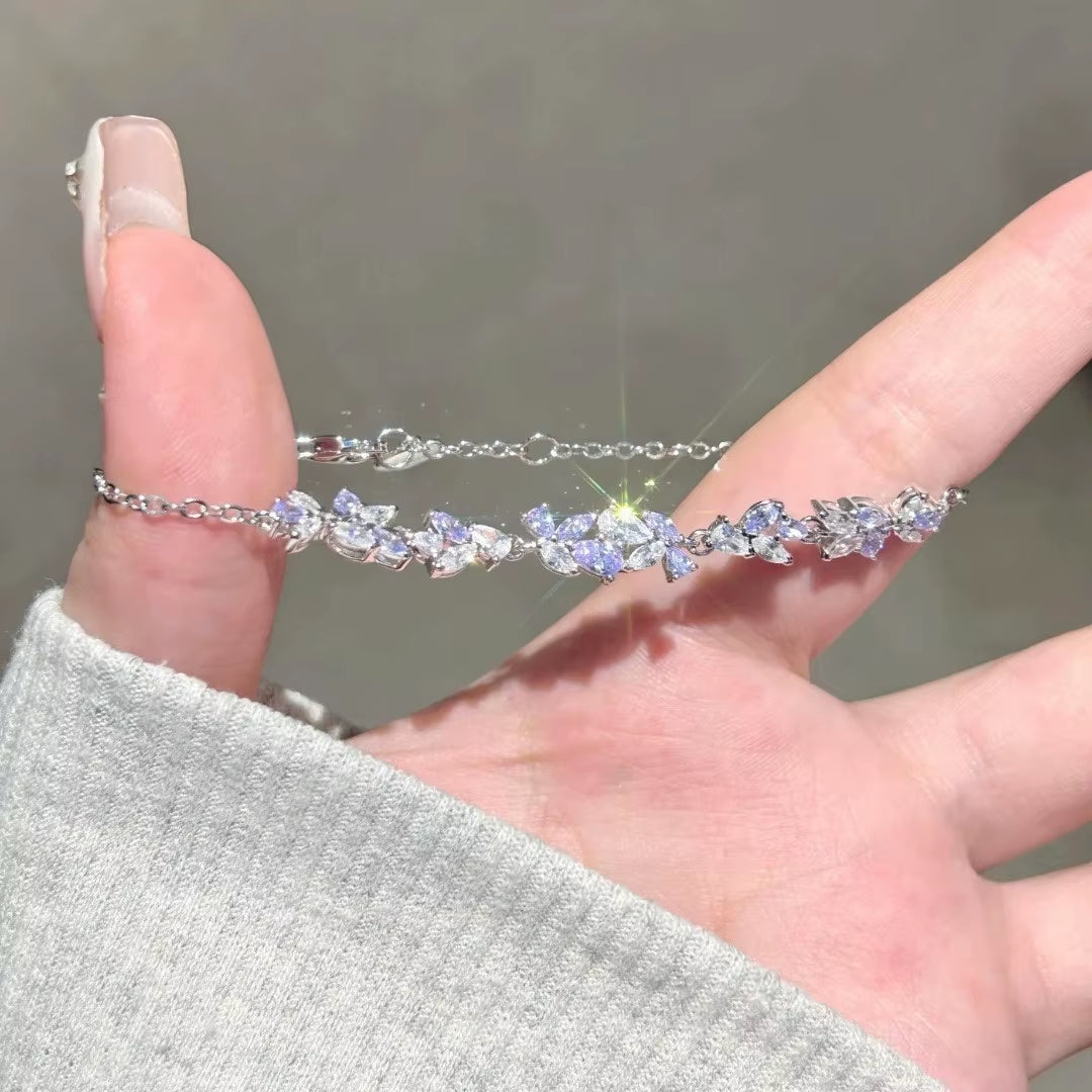 Bracelet Sparkling Zircon Flower Bracelet