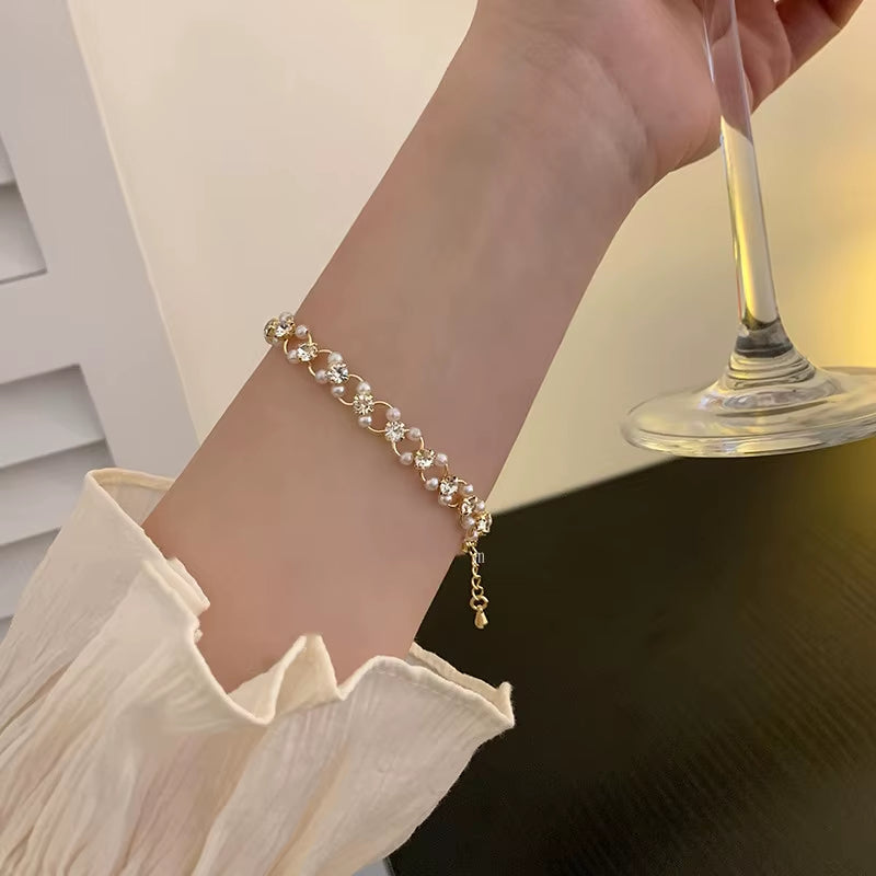 Bracelet Sparkling Zircon Flower Bracelet