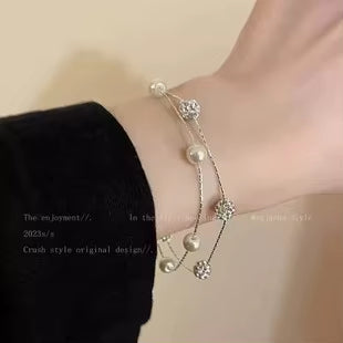 Bracelet Sparkling Zircon Flower Bracelet