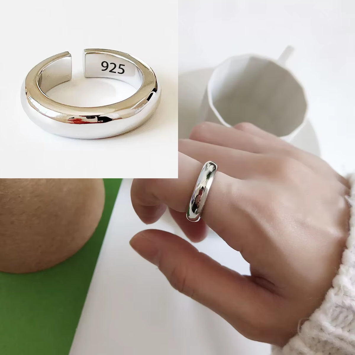 Silver Flower Ring for Women