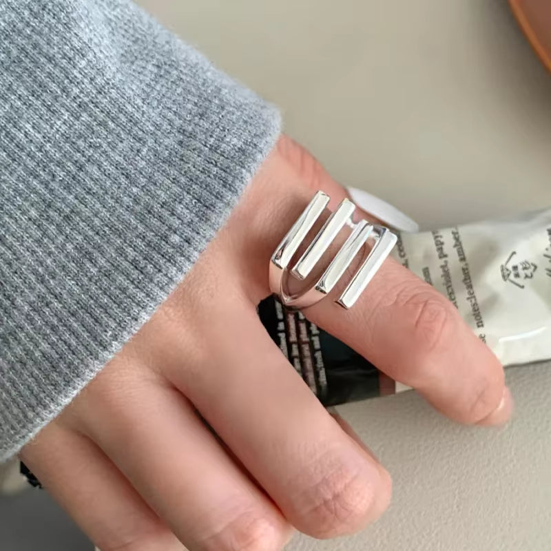 Silver Flower Ring for Women