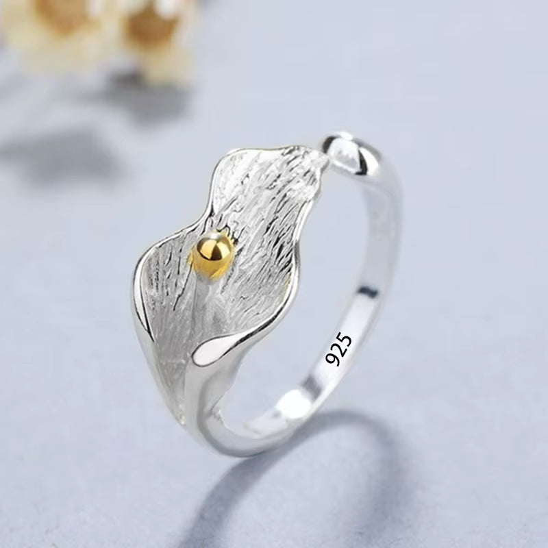 Silver Flower Ring for Women