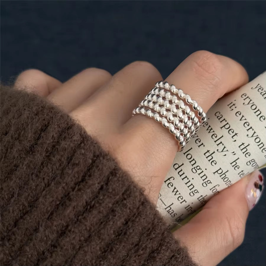 Silver Flower Ring for Women
