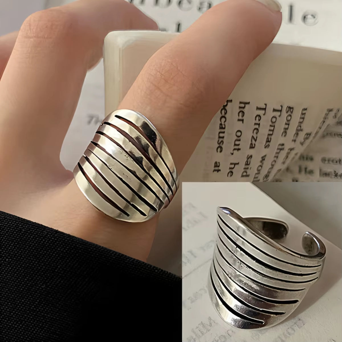 Silver Flower Ring for Women