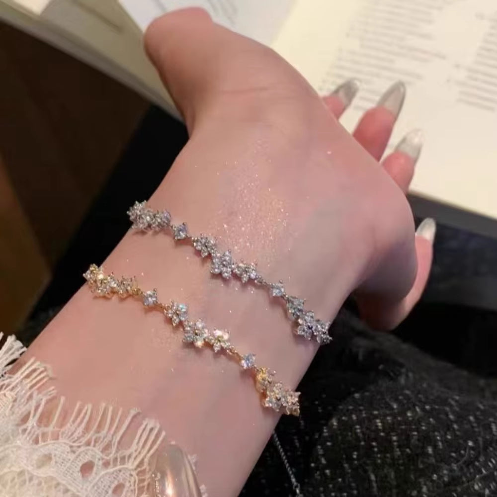 Bracelet Sparkling Zircon Flower Bracelet